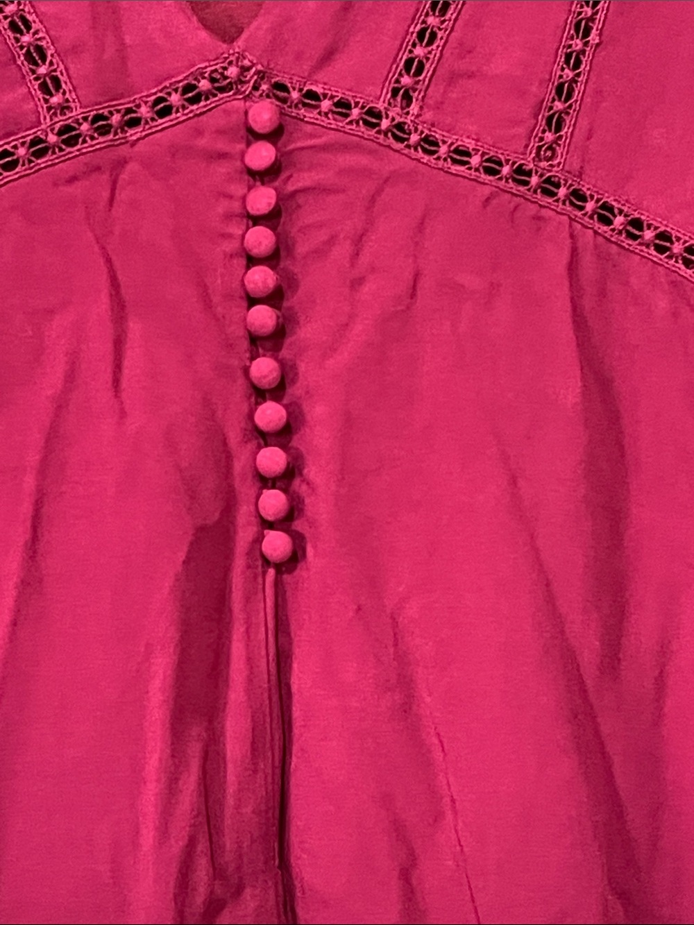 Raspberry   V-Neck Mini Dress H243 - Picture 6 of 10